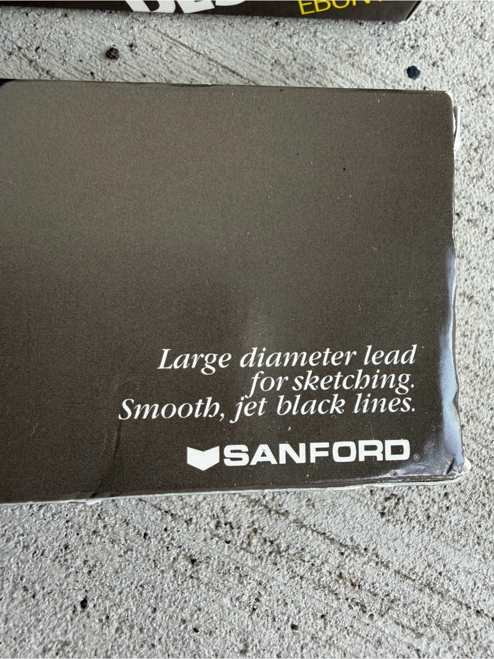 Vintage Sanford Design Ebony Pencils No. 14420 Jet Black Extra Smooth Sketching